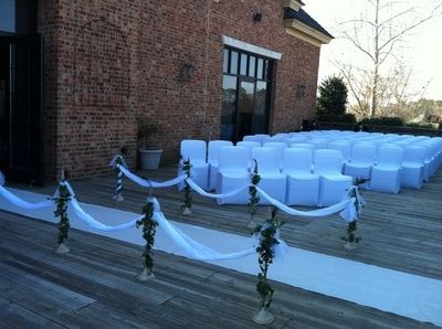 Whie Aisle and Chairs for Ceremony