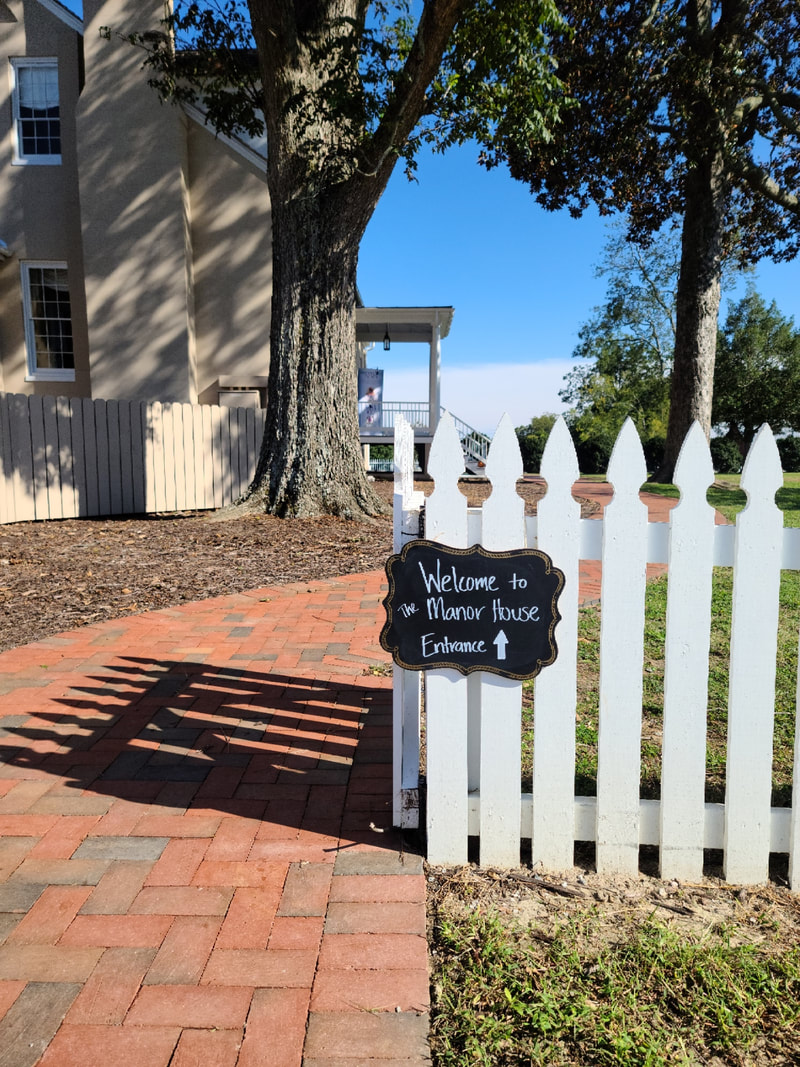 Welcome to Manor House Chalkboard Entrance Sign